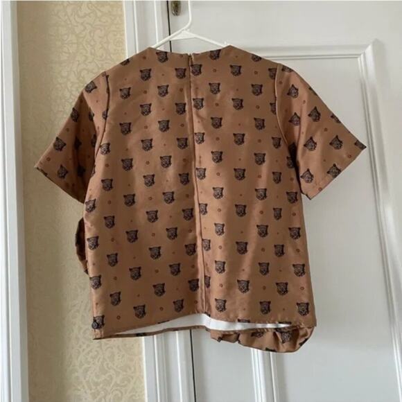 Scotch and Soda Stargazer Cougar Print Ruffle Top - Picture 6 of 6